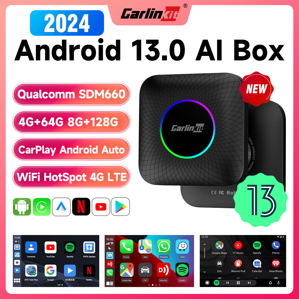2024 Android13 SDM660 Carlinkit Carplay Android Tv Box USB A Port LED ...
