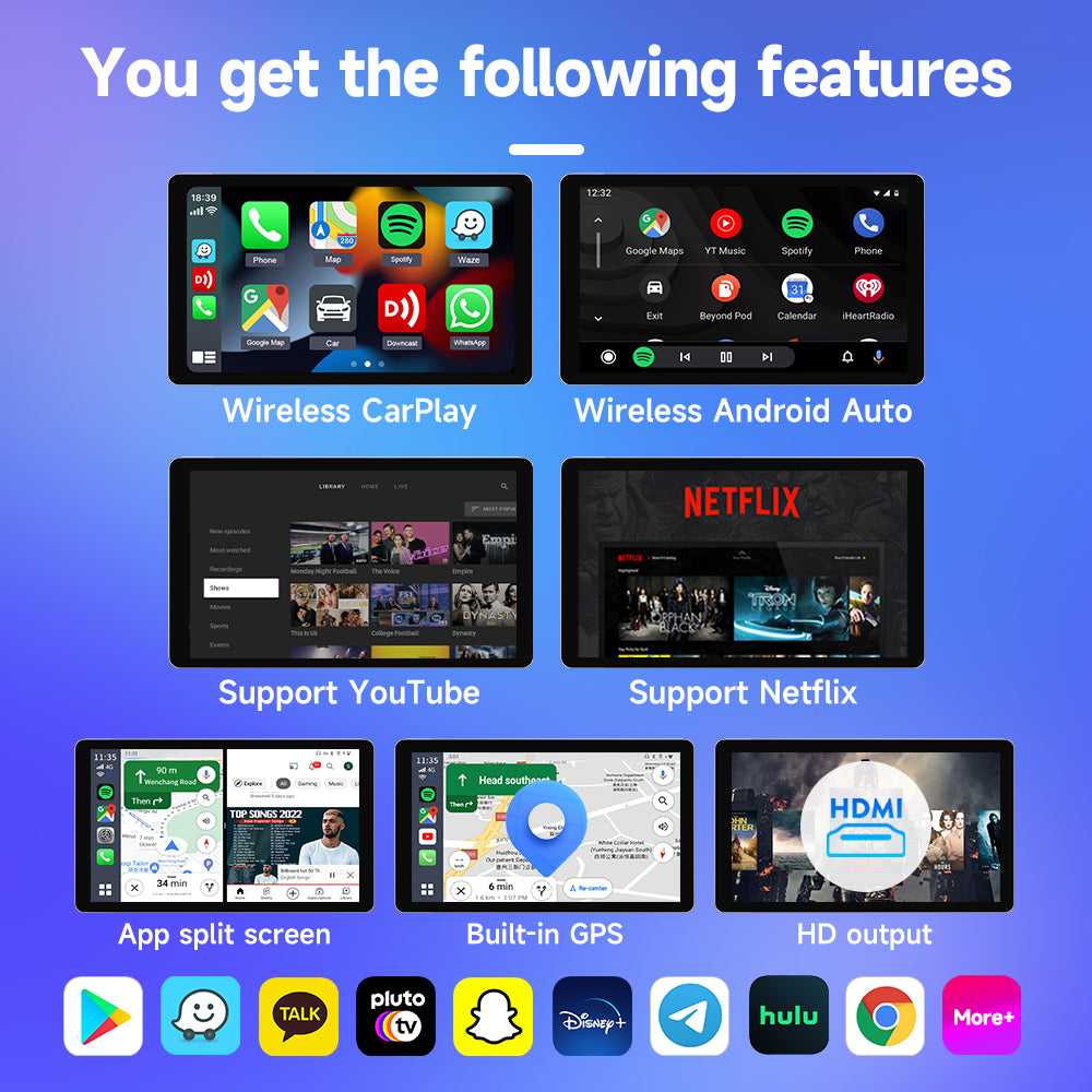 2025 New CarlinKit Android 13 CarPlay AI Box HDMI Wireless CarPlay Android Auto TV Video Box Qualcomm SDM660 8-Core Split Screen