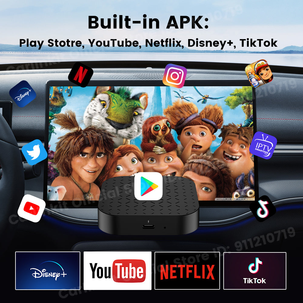 Android 11 Carlinkit Tbox Basic Netflix Ai Box Wireless Android Auto CarPlay QCM 2290 4-Cores 2G+16G For YouTube IPTV