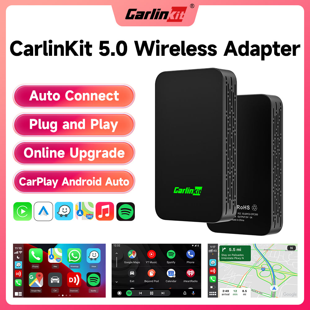 Carlinkit 5.0 2Air sans fil CarPlay Android Auto boîtier sans fil deux