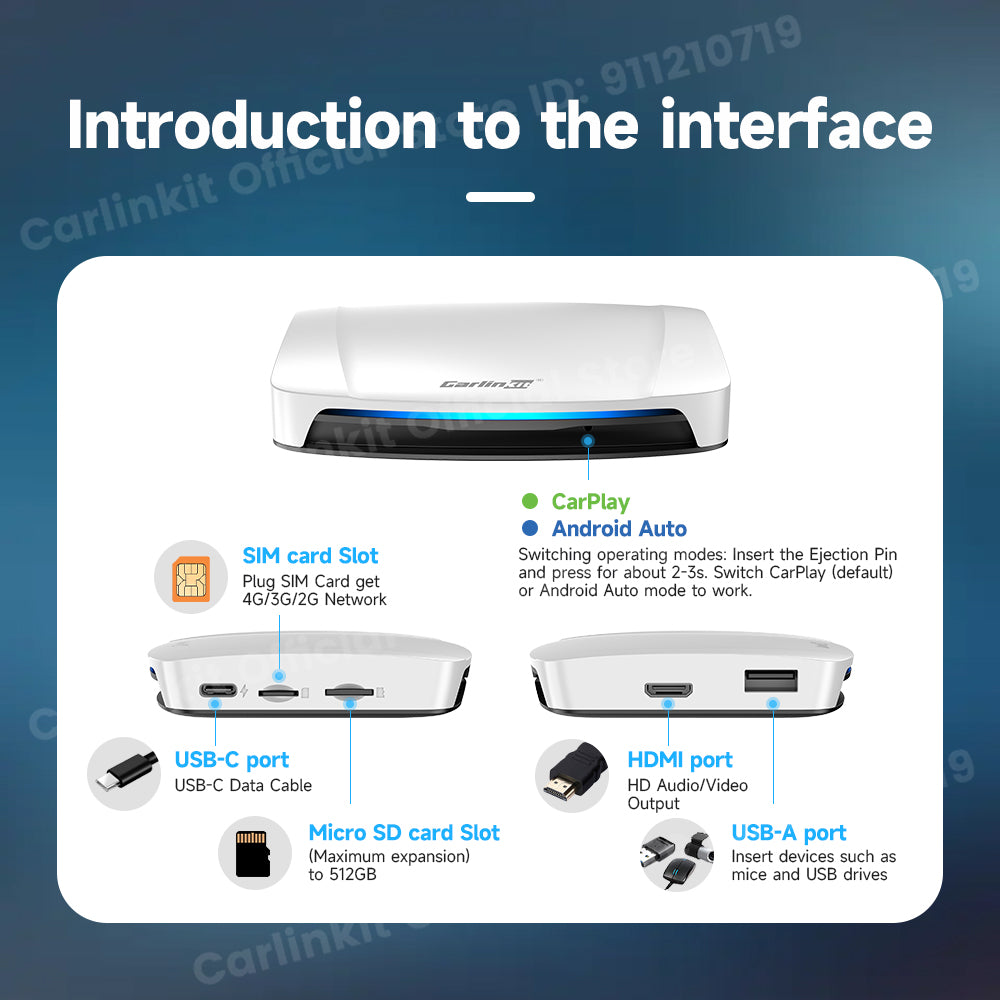 2025 New CarlinKit Android 13 CarPlay AI Box HDMI Wireless CarPlay Android Auto TV Video Box Qualcomm SDM660 8-Core Split Screen