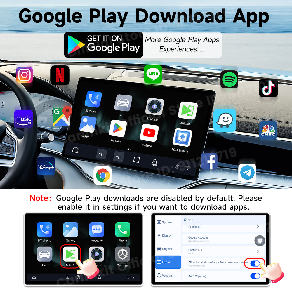 CarlinKit Android Ai Box Wireless Adatper Lite S Wireless Dongle CarPlay Android auto for IPTV Youtube Netfilx Spotify HD Output
