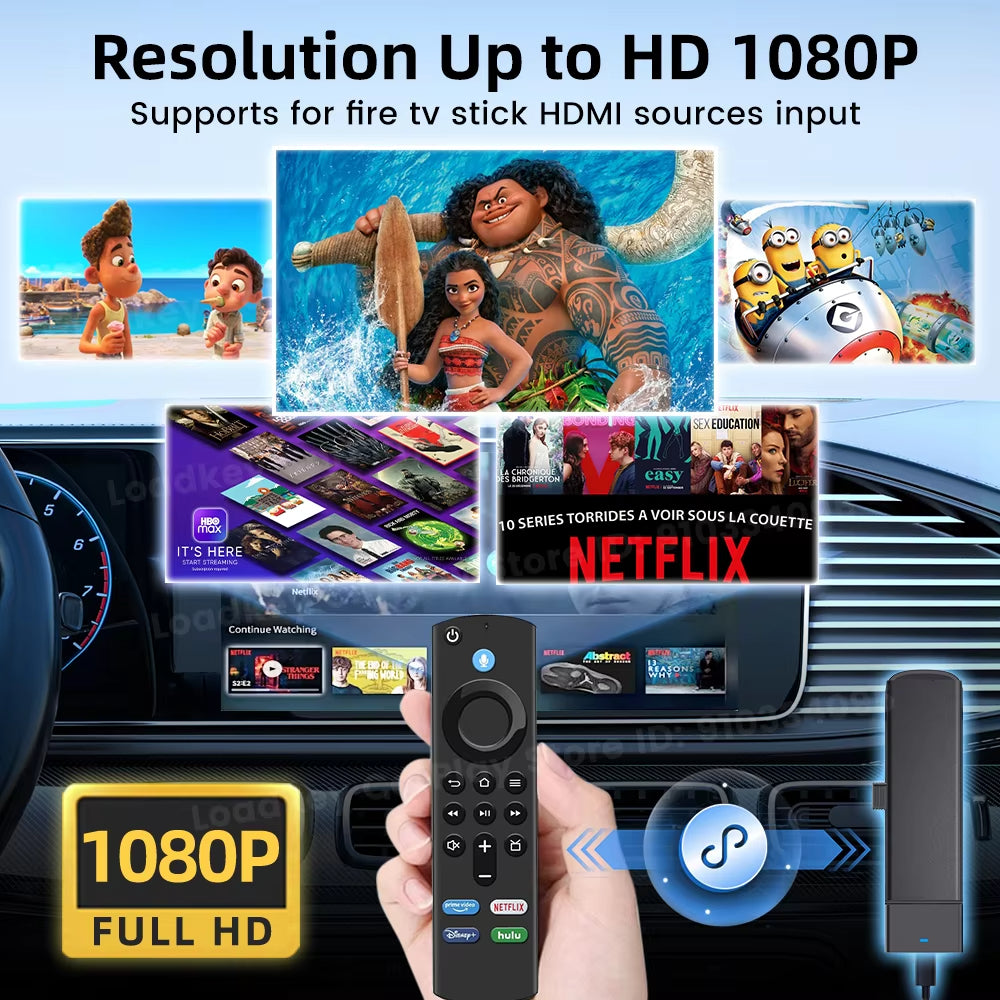 Carlinkit Support Fire TV Stick Specifically designed for Amazon Fire TV Stick Enjoy Streaming in Your Car Wired CarPlay to HDMI