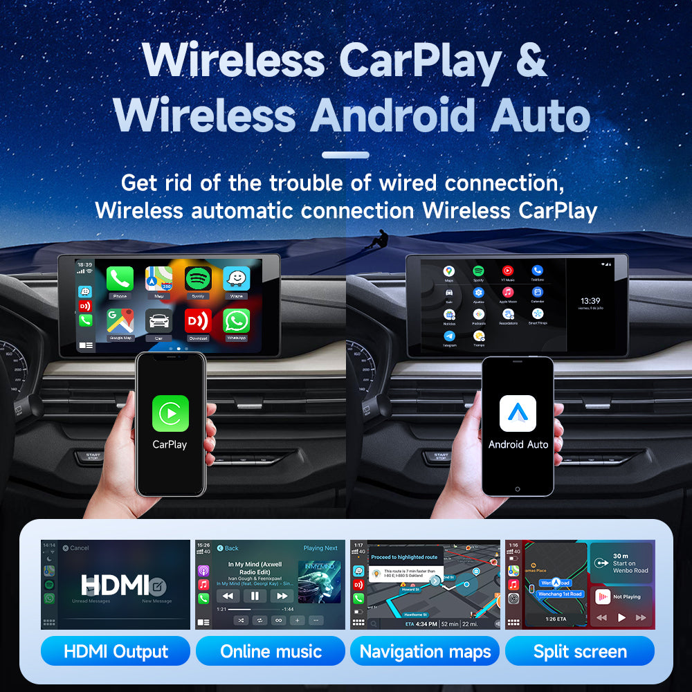 2025 New CarlinKit Android 13 CarPlay AI Box HDMI Wireless CarPlay Android Auto TV Video Box Qualcomm SDM660 8-Core Split Screen