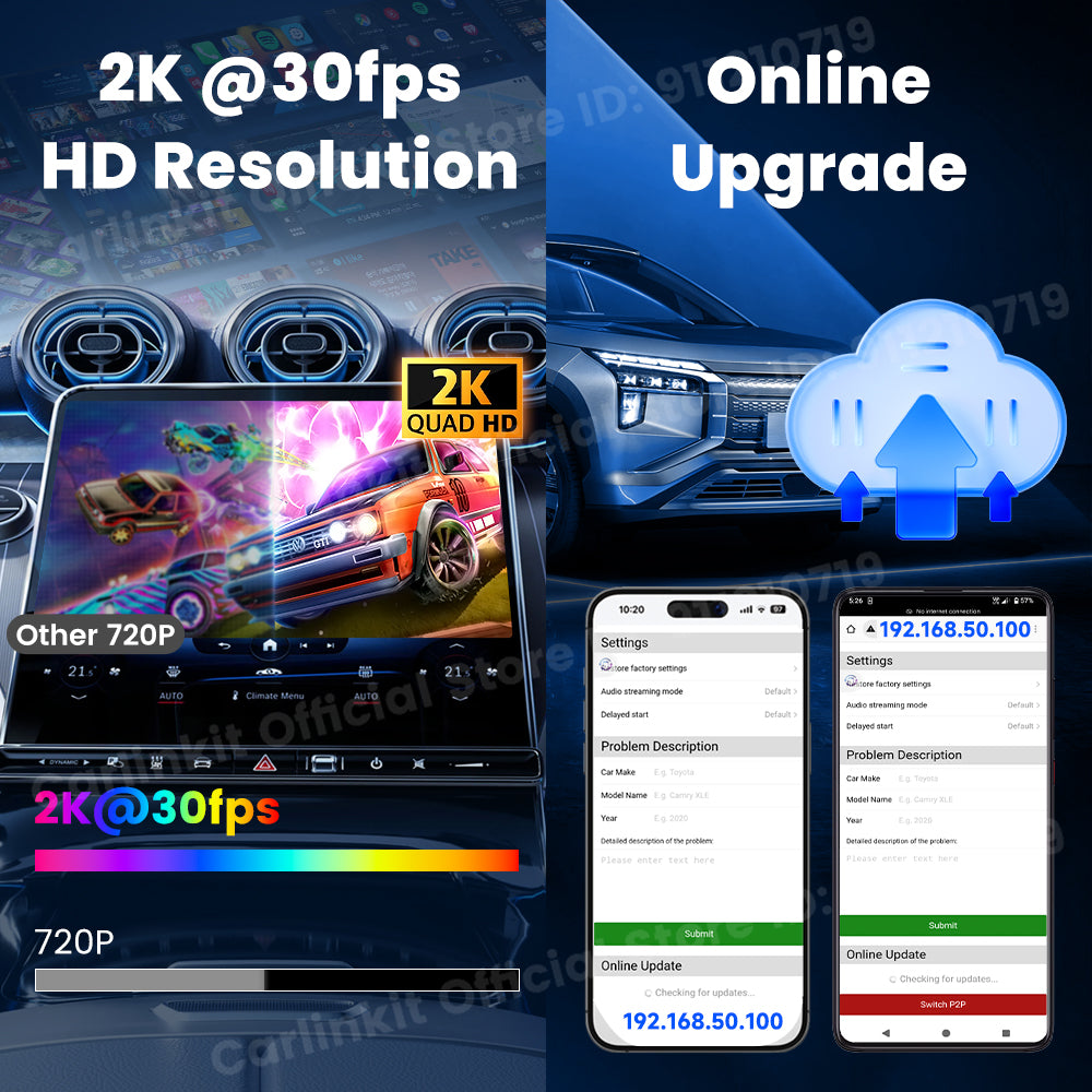 CarlinKit FireDrive Link Pro For Fire TV Stick Support Wireless CarPlay Android Auto HDMI TV Streaming Box Car Entertainment Box