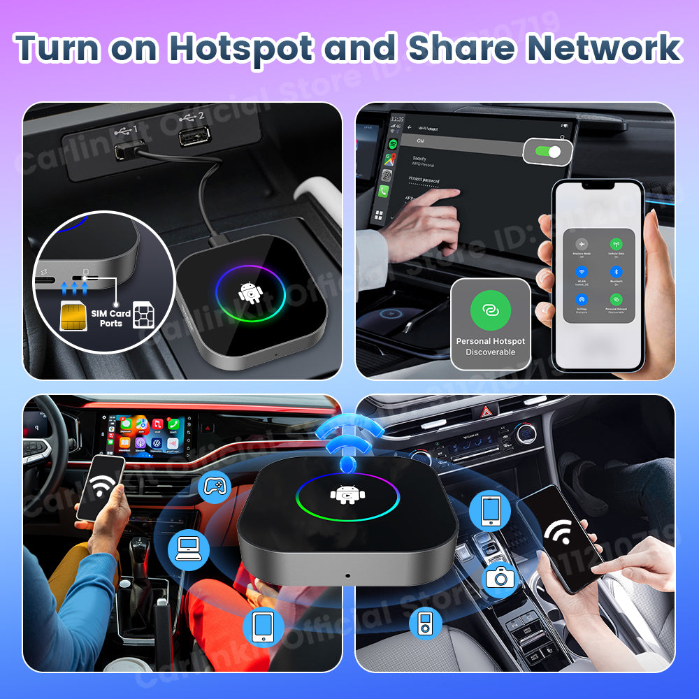 CarlinKit 2025 New R2 Smart Streaming Box Android 13 CarPlay Ai TV Box For Netflix YouTube SM6225 Wireless Android Auto &CarPlay