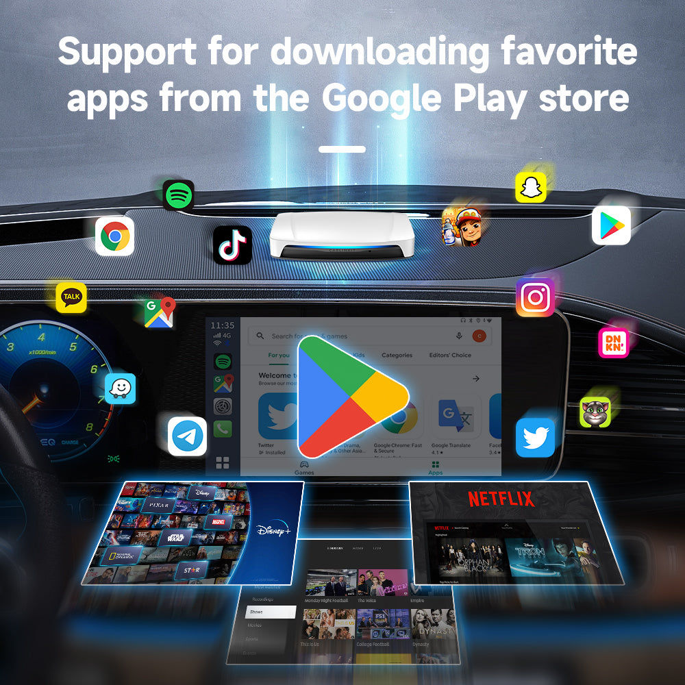 2025 New CarlinKit Android 13 CarPlay AI Box HDMI Wireless CarPlay Android Auto TV Video Box Qualcomm SDM660 8-Core Split Screen