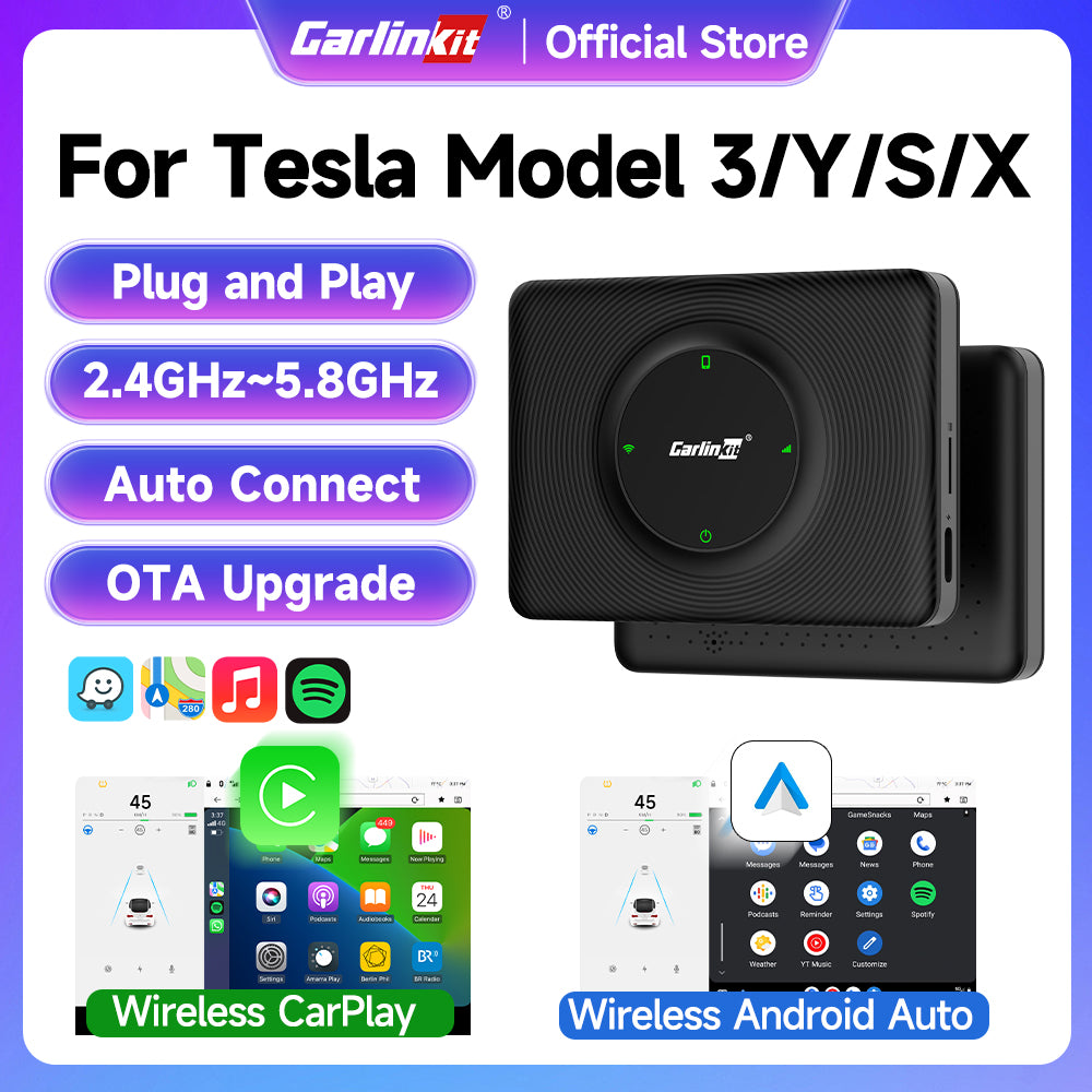 CarlinKit Wireless CarPlay Android auto Mini Box Adapter For Tesla Mod ...