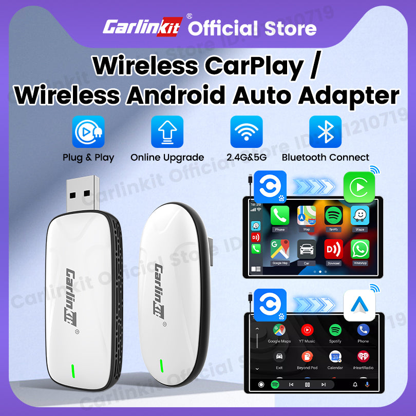 CarlinKit New Baidu CarLife to Wireless CarPlay Android Auto Wireless ...