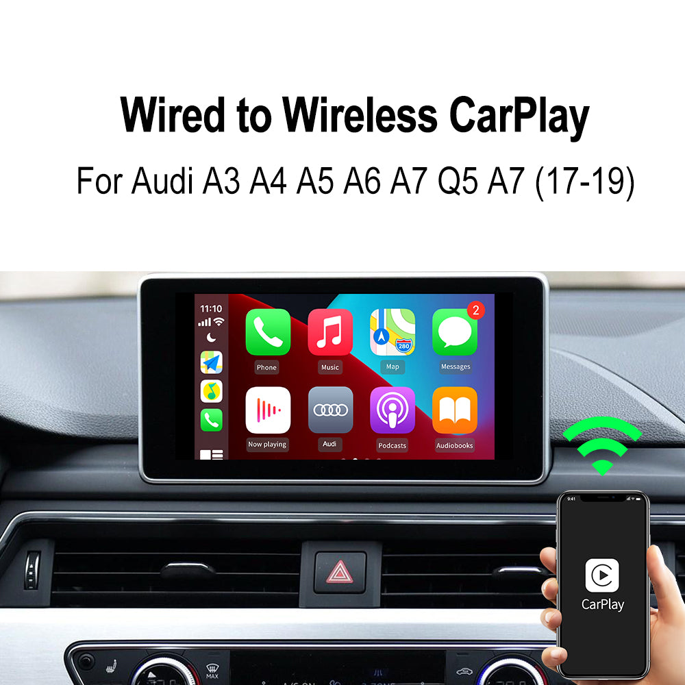 Carlinkit 3.0 U2W Plus Adattatore Carplay Wireless per Audi A1 A3 B9 S4 A4 A5 A6 A7 A8 Q2 Q3 Q5 Q7 Q8