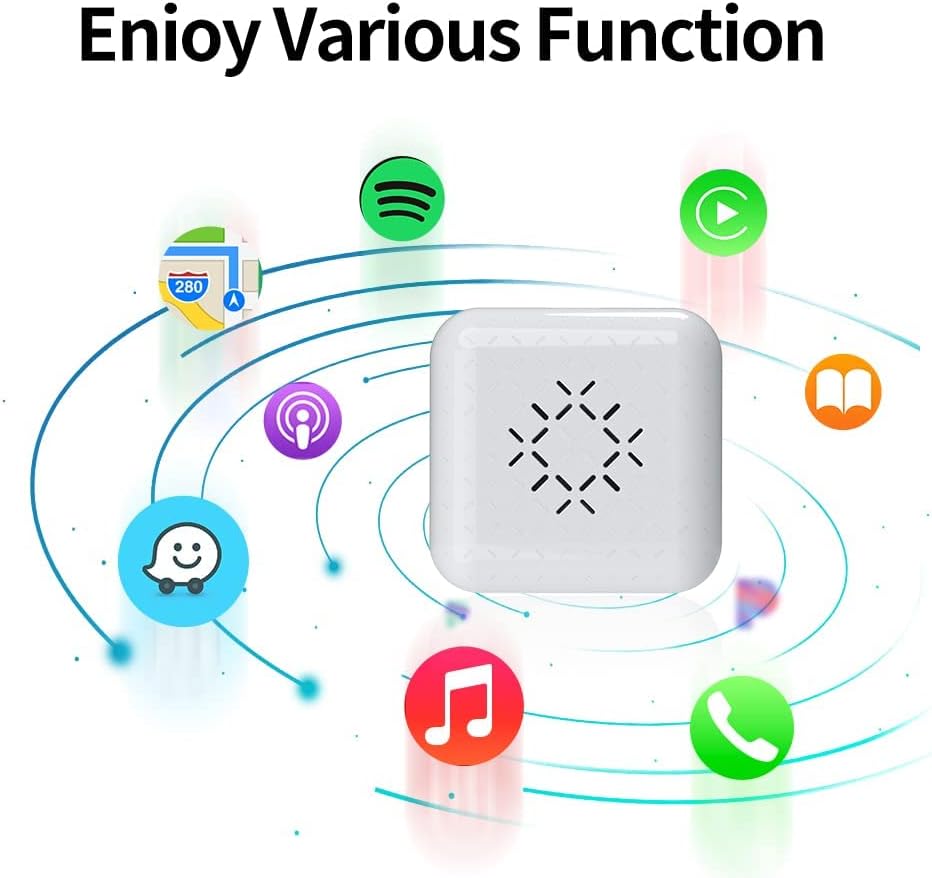 Carlinkit 3.0 MINI boîtier CarPlay sans fil Bluetooth Auto pour voiture d'origine filaire à CarPlay sans fil prend en charge 98% des modèles de voiture