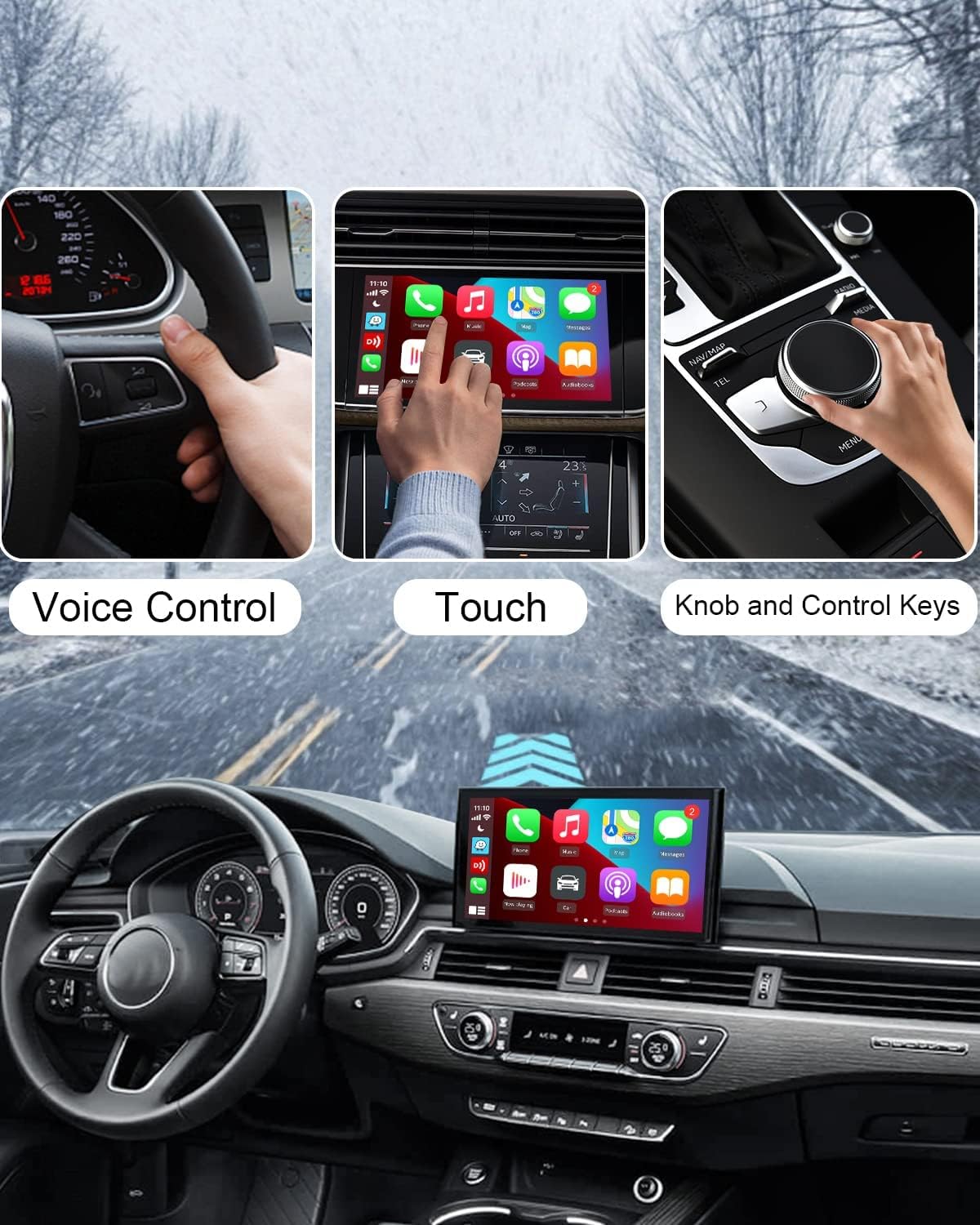 Carlinkit 3.0 MINI boîtier CarPlay sans fil Bluetooth Auto pour voiture d'origine filaire à CarPlay sans fil prend en charge 98% des modèles de voiture
