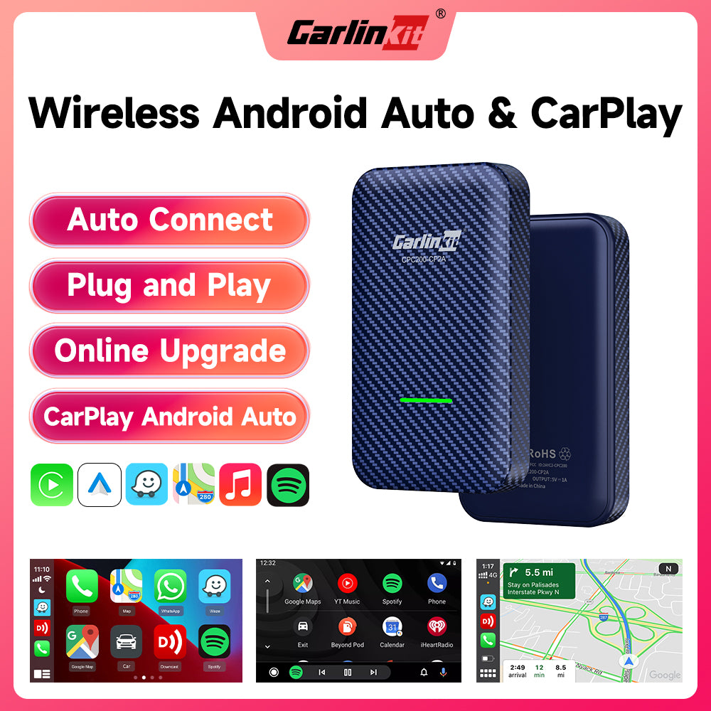 2-6 Carlinkit 4.0 Wireless Carplay Box Plug And Play Android Auto Adapter  Wireless Dongle Smart Technology Car Multimedia Player