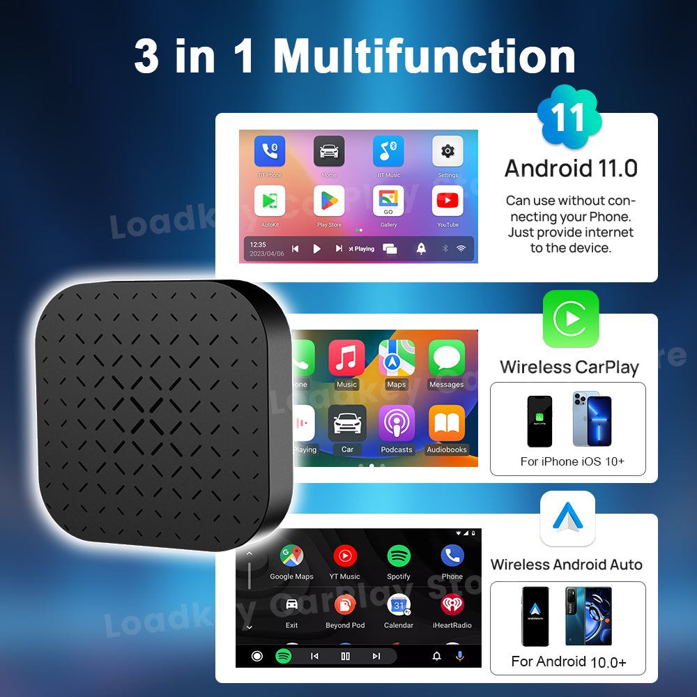Android 11 Carlinkit Tbox Basic Netflix Ai Box Wireless Android Auto CarPlay QCM 2290 4-Cores 2G+16G  For YouTube IPTV