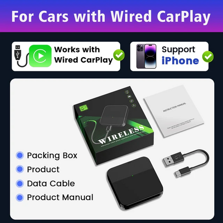 CarlinKit Mini Ultra Wireless Adapter Wireless Android Auto & CarPlay USB Dongle For Car Upgrade WiFi Bluetooth Auto Connect