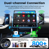 Carlinkit Wireless CarPlay & Android Auto Adapter - Mini Ultra 3 Convert OEM Wired to Wireless Dongle for iPhone & Android 11+, USB-A/Type-C Plug & Play, Fast Connection, Online Upgrade