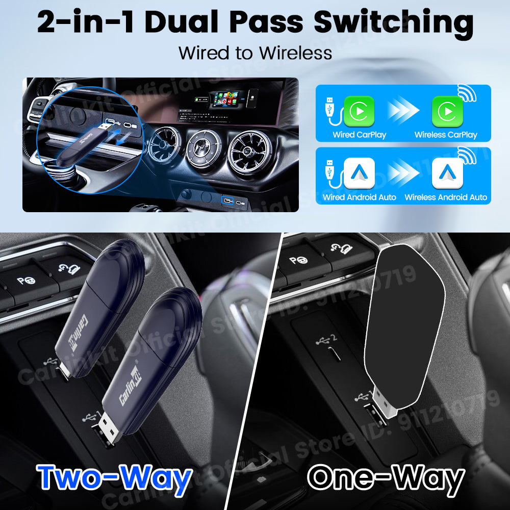 CarlinKit MINI SE Pro Wireless Adapter Smart Wireless CarPlay Android Auto USB Dongle WiFi Bluetooth Auto Connection OTA Upgrade