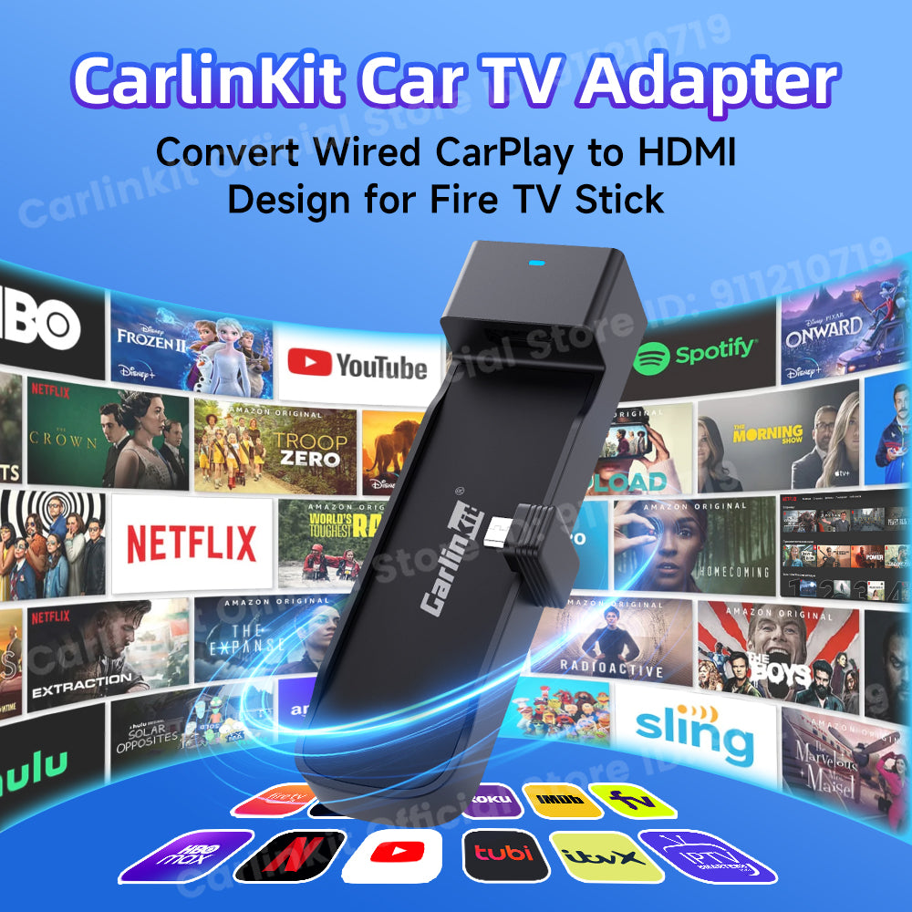 Carlinkit Support Fire TV Stick Specifically designed for Amazon Fire TV Stick Enjoy Streaming in Your Car Wired CarPlay to HDMI
