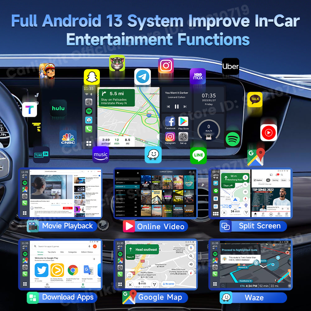2025 New CarlinKit Android 13 CarPlay AI Box HDMI Wireless CarPlay