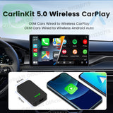 Carlinkit 5.0 2Air Wireless CarPlay Android Auto Wireless Box Two-Dual Adapter 2-Channel Work Waze Spotify 5.8Ghz WiFi BT Siri GPS Auto