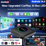 CarlinKit Android 14 New Upgrade CarPlay AI Box SM6225 8+128G Screen Mirroring GPS For YouTube Play Store Wireless Android Auto Adapter