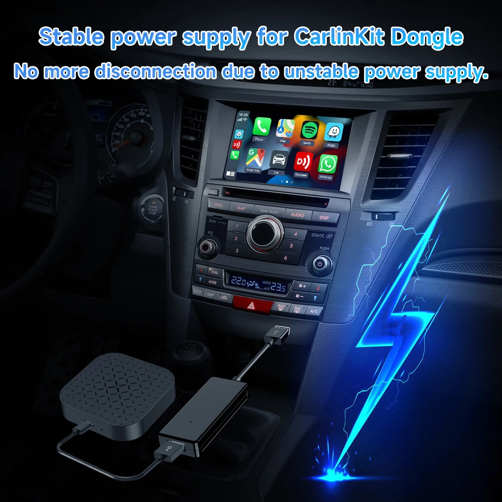 CarlinKit 5.0 CarPlay Android Auto Wireless Adapter Portable Dongle for OEM  Car Radio