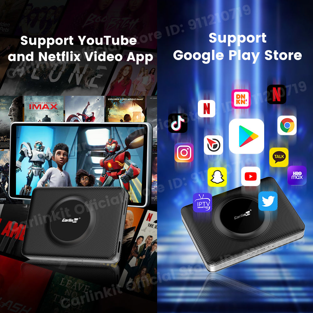 128GB Carlinkit Smart Tv Box Android 13 Wireless Carplay QCM 6125