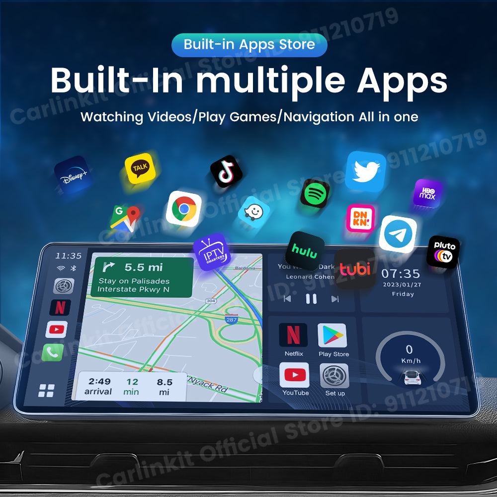 2025 Android13 SDM660 Carlinkit Carplay Android Tv Box USB A Port LED Wireless Carplay Android Auto 8-Core 4G LTE Tv Box For Youtube