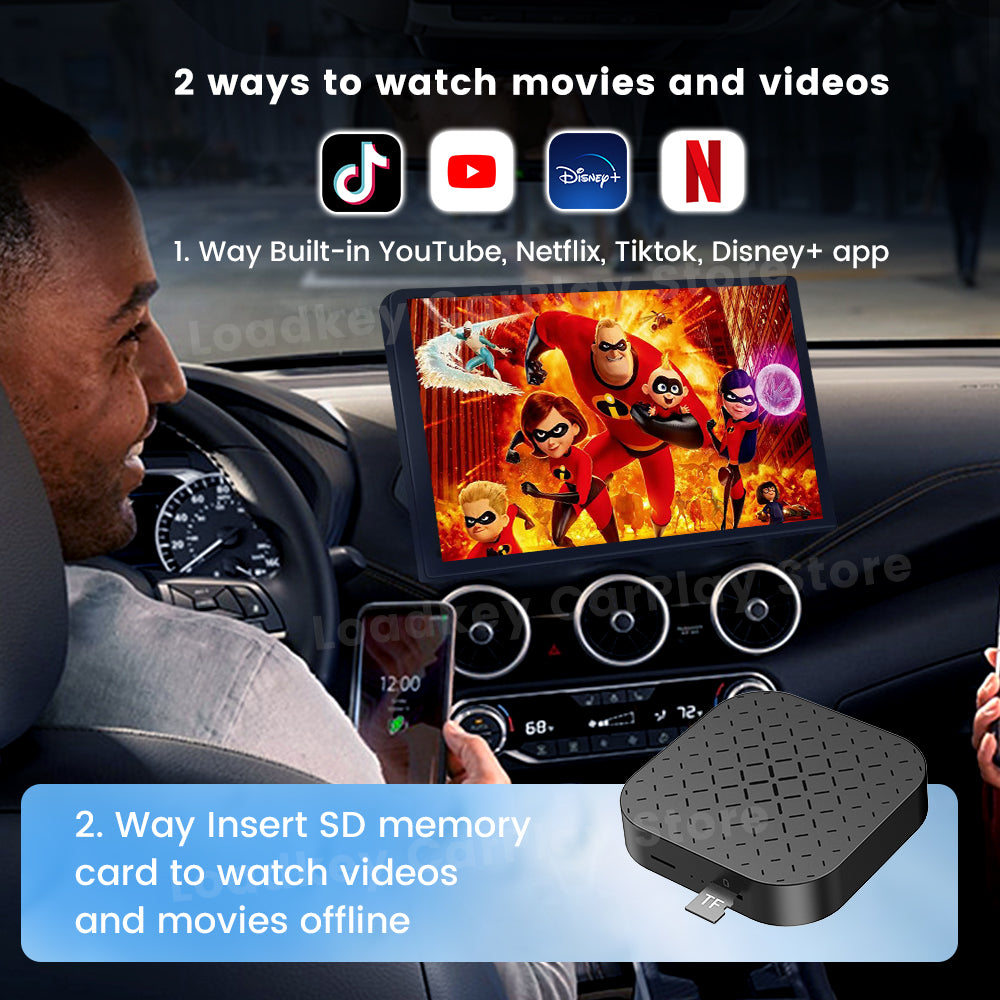 Android 11 Carlinkit Tbox Basic Netflix Ai Box sans fil Android Auto CarPlay QCM 2290 4 cœurs 2G + 16G pour YouTube IPTV 