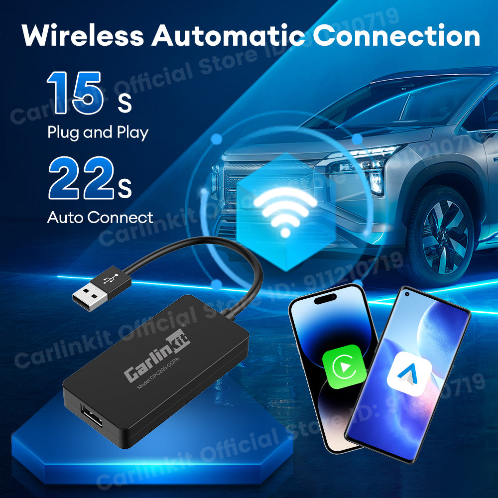 Carlinkit USB Dongle Wireless CarPlay Android auto Box Wired