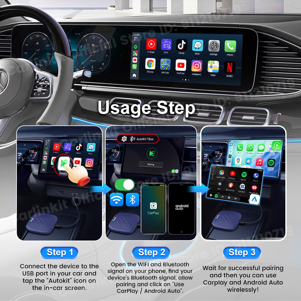 QCM6125 Android 13 8g+128g carlinkit carplay ai box plus carplay