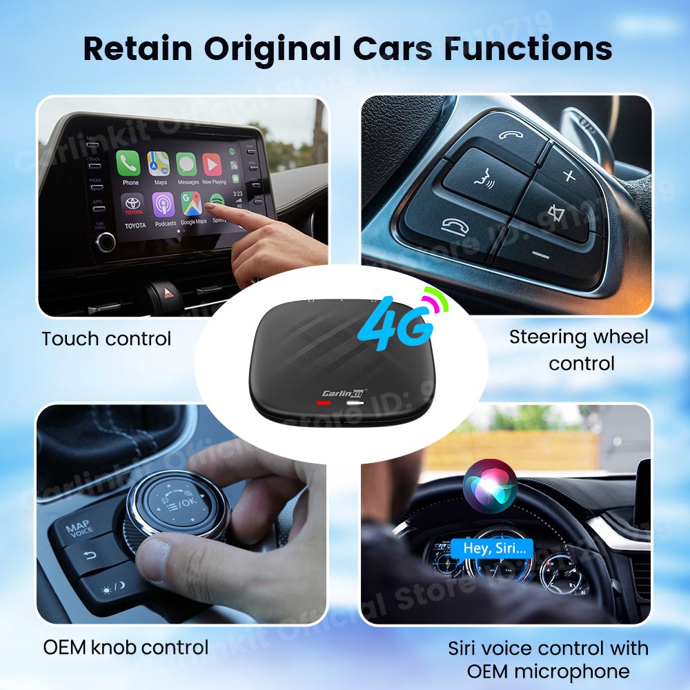 Carlinkit Android 11 CarPlay TBox Mini Wireless Android Auto & Apple CarPlay Google Play YouTube Netflix Spotify USB Adapter