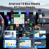 CarlinKit QCM 6115 Wireless CarPlay Android TV Ai Box For Netflix Wireless Android Auto Video Streaming Box 2.4&5Ghz Wifi BT FOTA Upgrade