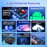 2024 Carlinkit Ai Box S2C LED Android Wireless Carplay adapter Android 13 Qualcomm 6115 8-cores 64G Smart Tv Box For Netflix IPTV