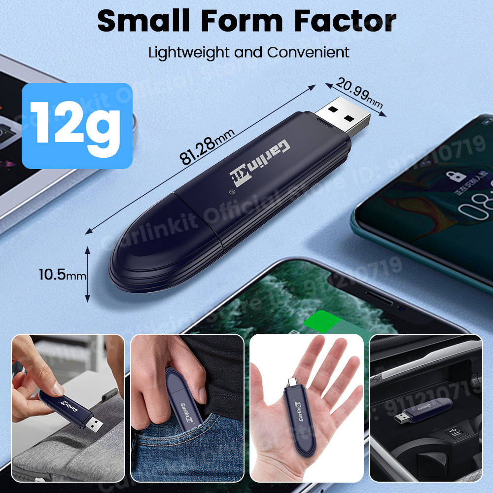 CarlinKit MINI SE Pro Wireless Adapter Smart Wireless CarPlay Android Auto USB Dongle WiFi Bluetooth Auto Connection OTA Upgrade