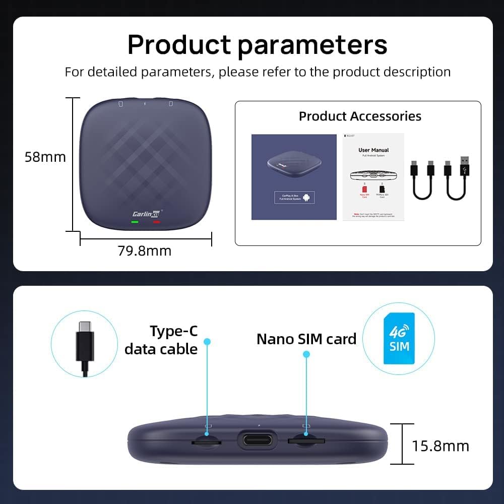 Compre Inalámbrico Android Auto Adaptador Inalámbrico Carplay Con Cable A  Inalámbrico Android Auto Carplay Dongle Para Oem Carplay Android Auto y  Inalámbrico Android Auto Carplay Dongle de China por 40 USD