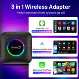 2023 Carlinkit Android 13 Car TV Box LED Android Auto CarPlay Adattatore wireless SM6225 8-Core IPTV Netfilx Riproduzione video CarPlay Ai Box