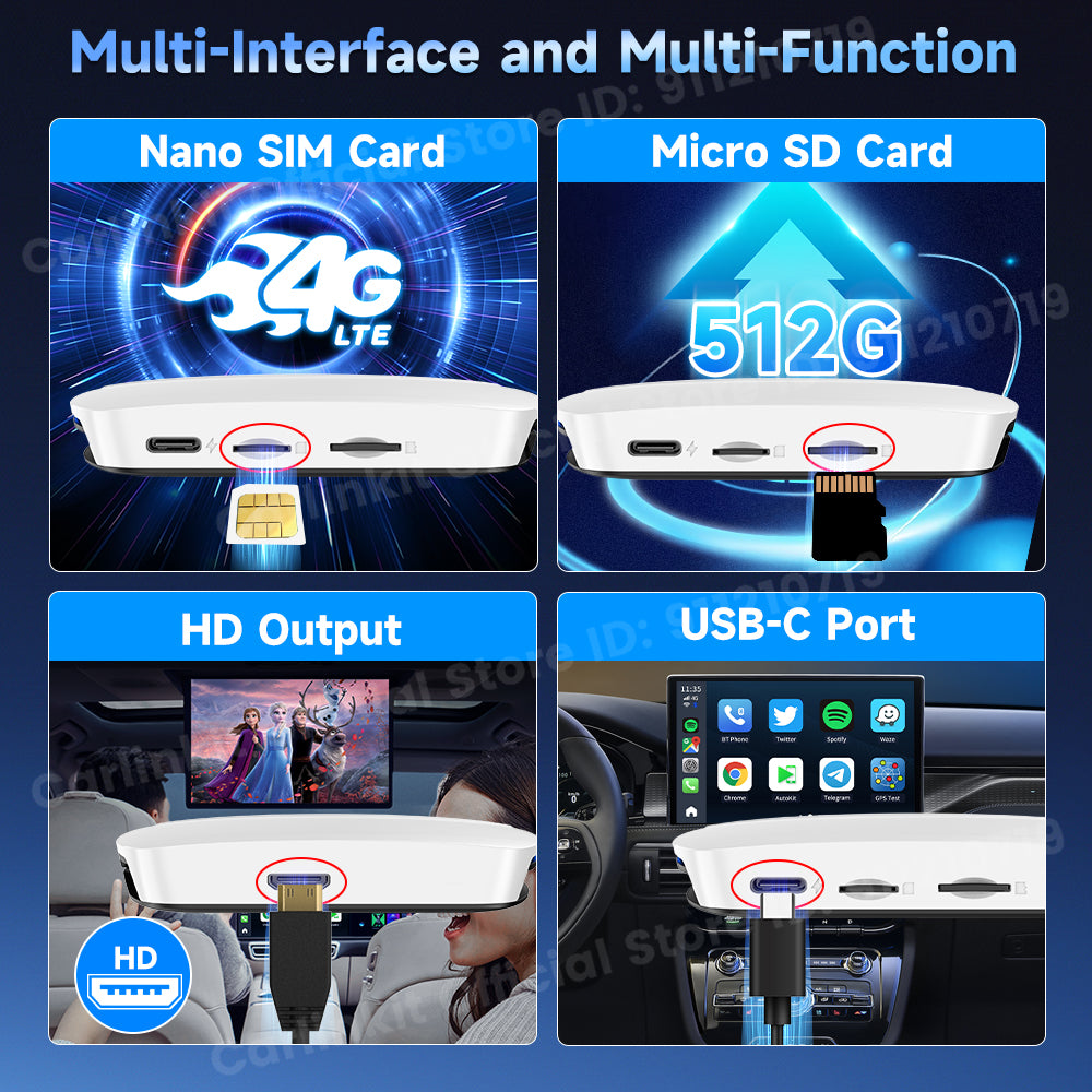 2025 New CarlinKit Android 13 CarPlay AI Box HDMI Wireless CarPlay Android Auto TV Video Box Qualcomm SDM660 8-Core Split Screen