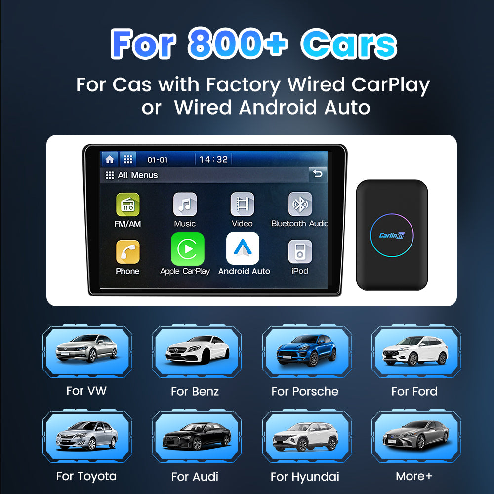 2024 Carlinkit LITE Wireless Android Auto & Car Play Ai Box Usb Watch Videos Online 32GB For Netflix Iptv 3 IN 1 Carplay Tv Box