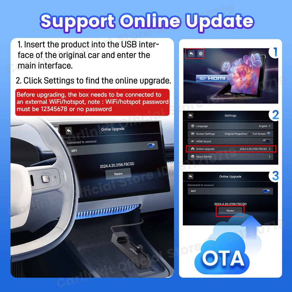 Carlinkit Support Fire TV Stick Specifically designed for Amazon Fire TV Stick Enjoy Streaming in Your Car Wired CarPlay to HDMI