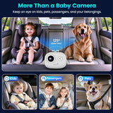 CarlinKit DashVue Rear Seat Baby Monitor Wireless CarPlay Android Auto Box 1080P Wide-angle Night Vision Split Screen Car Camera