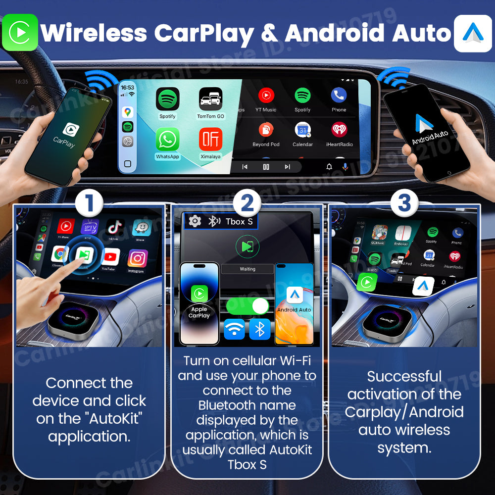 CarlinKit TV Box S2F Android 13 CarPlay Ai Box SM6225 8 cores