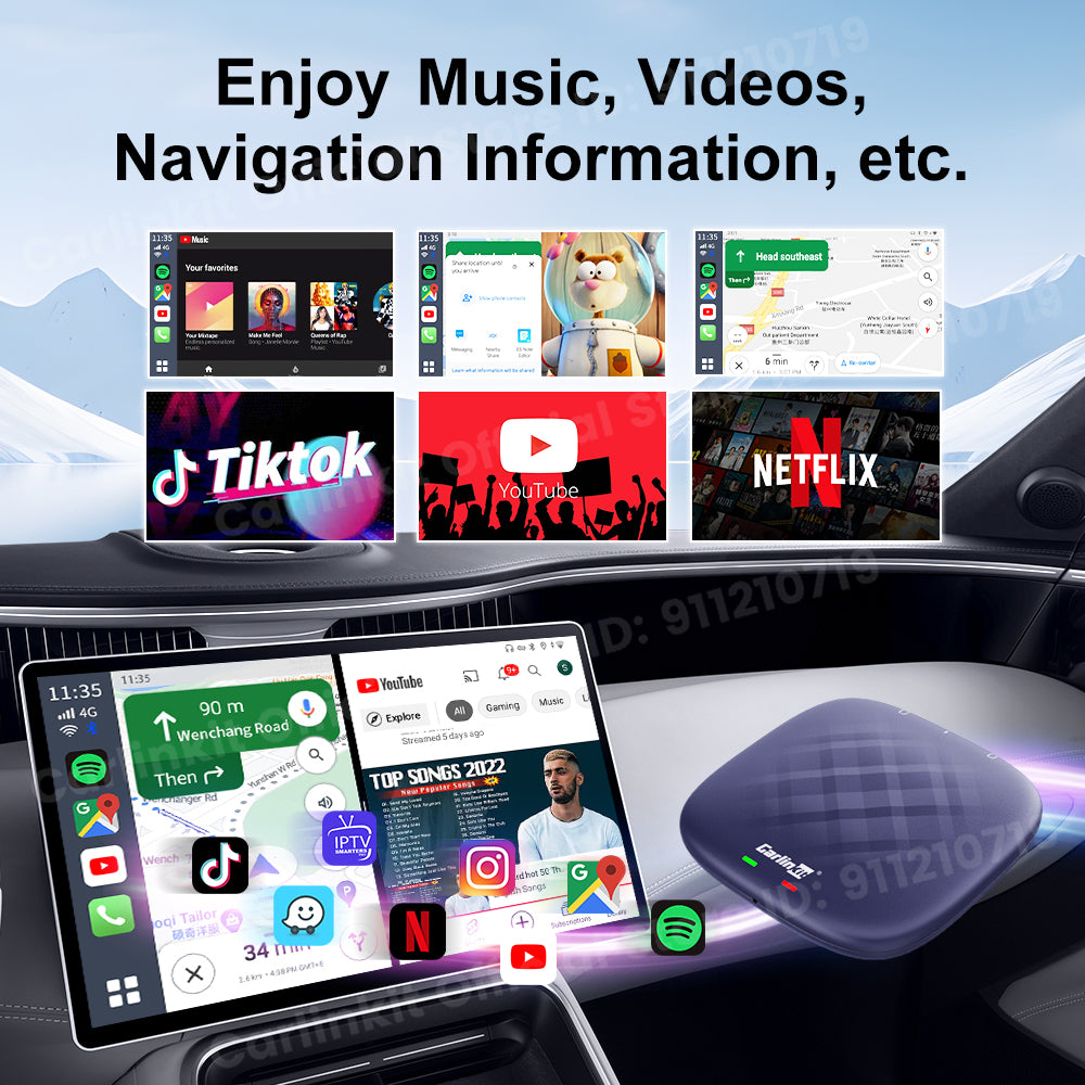 CarlinKit Android 13 Carplay Ai Box 4G+64G 8 Core Wireless Android Auto Apple Carplay Multimedia Smart Ai Box