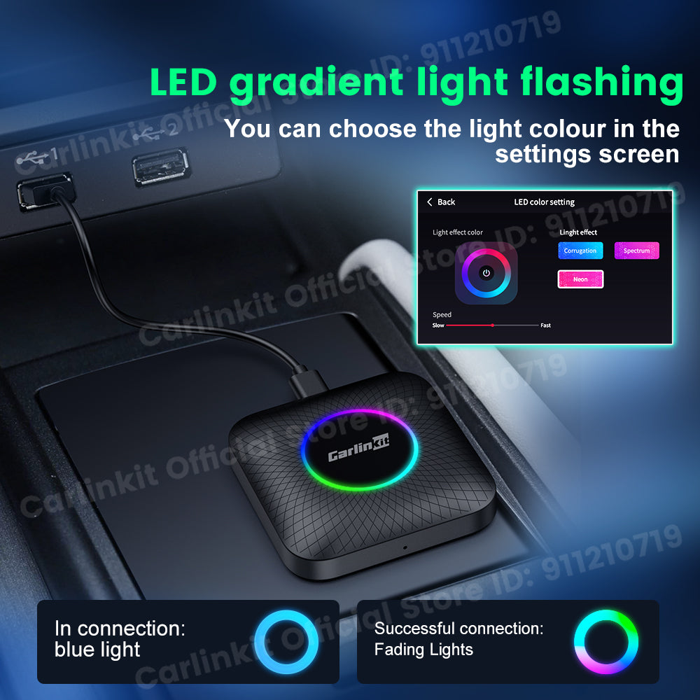 Carlinkit Android 13 Car TV Box LED Android Auto CarPlay Wireless