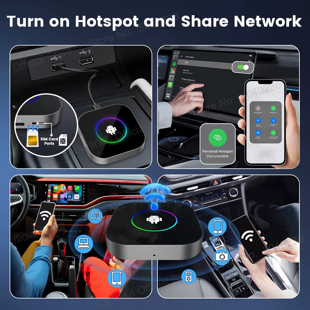 CarlinKit 2025 New R2 Smart Streaming Box Android 13 CarPlay