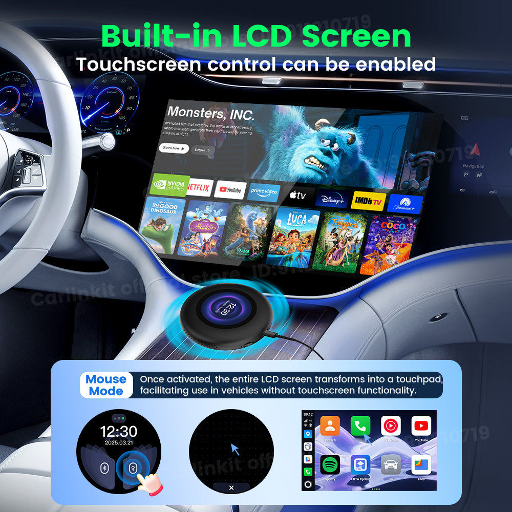 Carlinkit 5G LTE Tbox Ultra 3 Android Tv Box Android 15 Wireless Carplay Adapter QCM6350 Smart Car Ai Box Carplay For Netflix Youtube