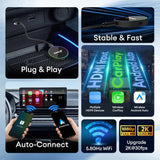 HD2CP Pro CarlinKit 3-In-1 Car Adapter Support HDMI Wireless CarPlay Wireless Android Auto HDMI Video Streaming Box Plug & Play