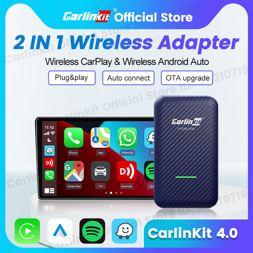 Carlinkit 4.0 CPC200-CP2A wired to wireless CarPlay carbon fibre shell 5G wifi bluetooth wireless android auto for factory wired CarPlay car models