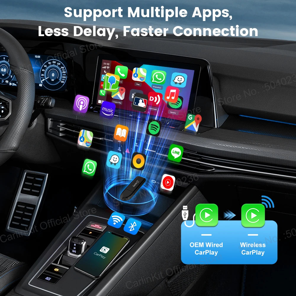 Carlinkit CarPlay V3 mini カーナビ CarlinKit MINI SE Wireless CarPlay Adapter for iPhone