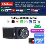 CarlinKit QCM 6125 Android 12 Wireless Carplay Al Box Android Auto HD Dash Cam 1080P 4G + 64G YouTube Netflix Google Play Mini TV Box